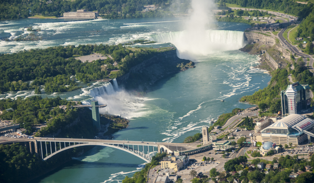 Image of aerial view of Niagara Falls