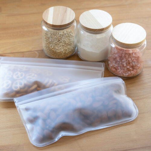 Silicone Bags and glass jars